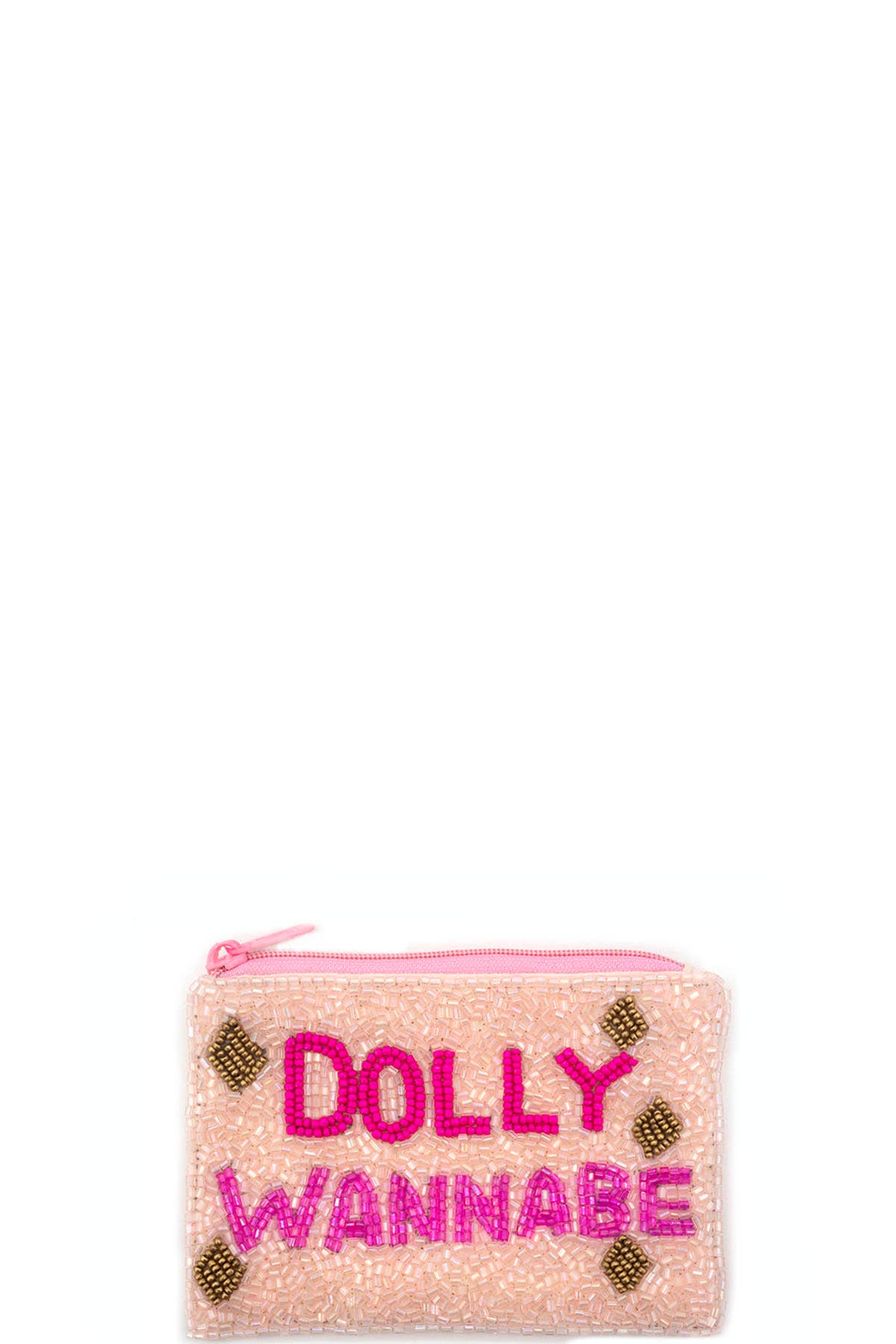 "DOLLY WANNABE" Seed Beaded Coin Purse