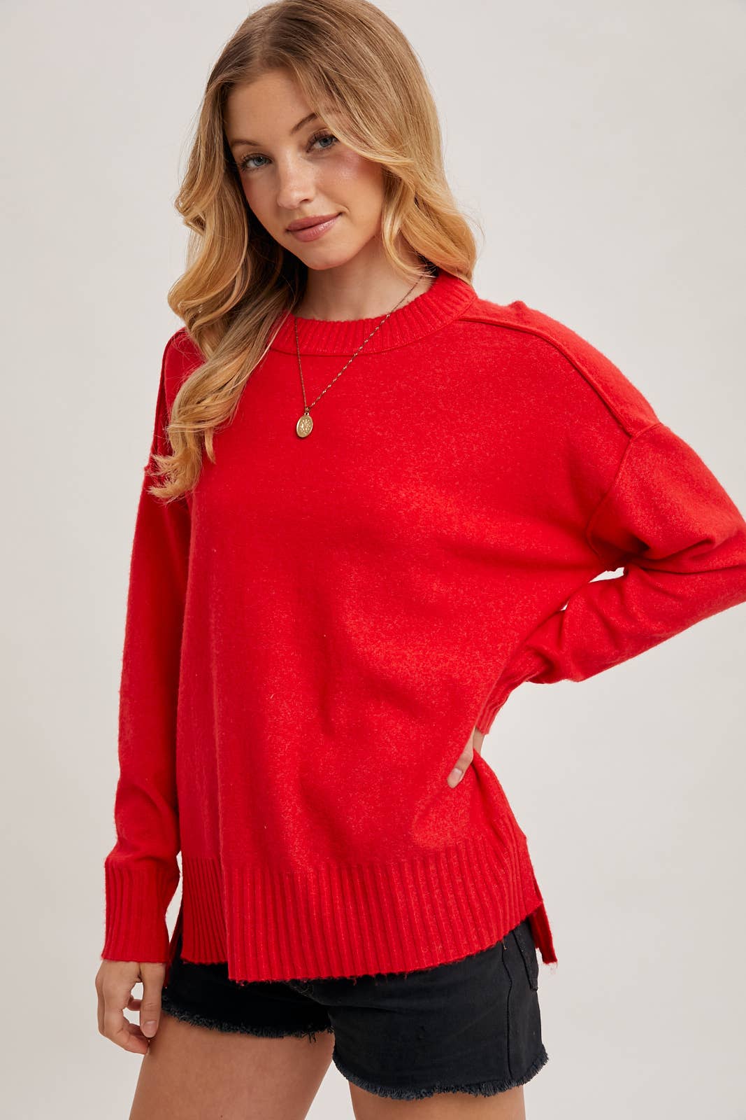 Blueivy CREW NECK KNIT SWEATER PULLOVER