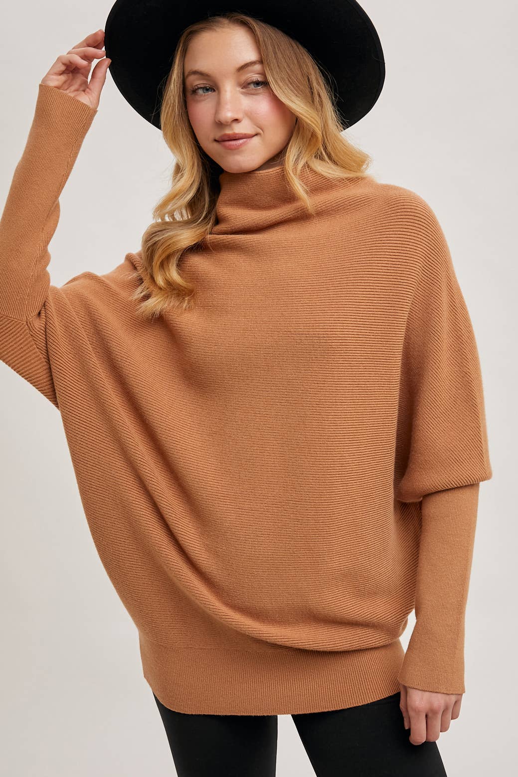 Bluivy SLOUCH NECK DOLMAN SLEEVED PULLOVER
