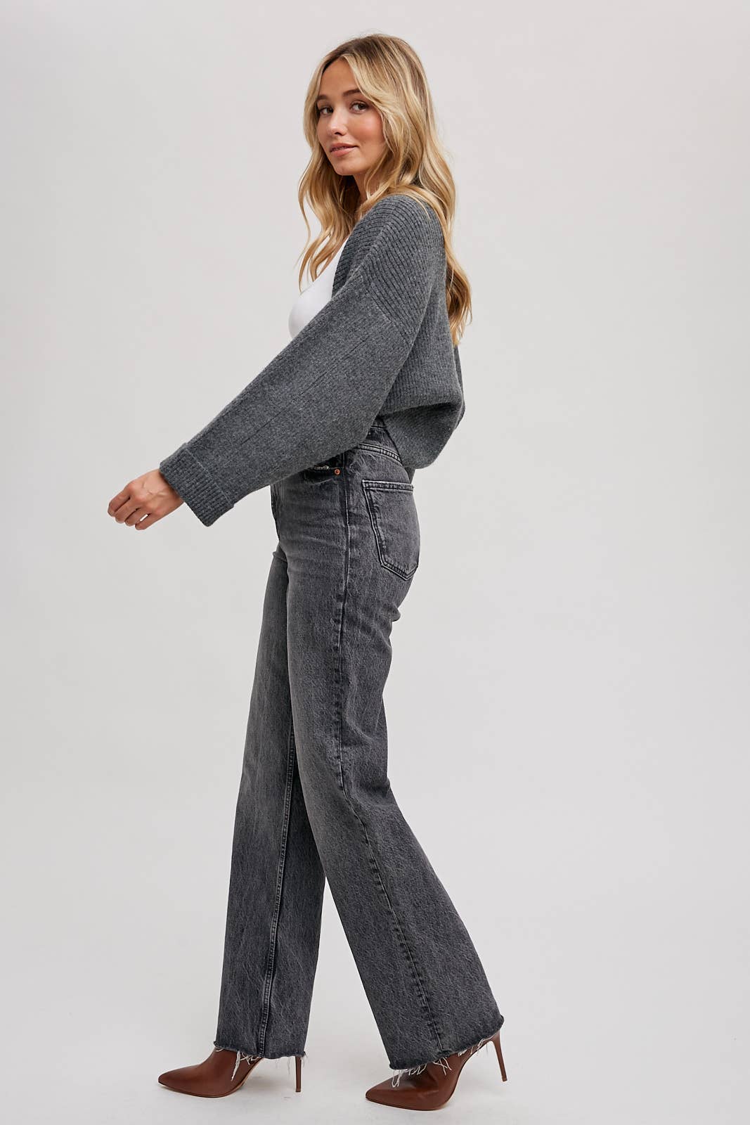 Bluivy Sweater Knit Bolero Shrug