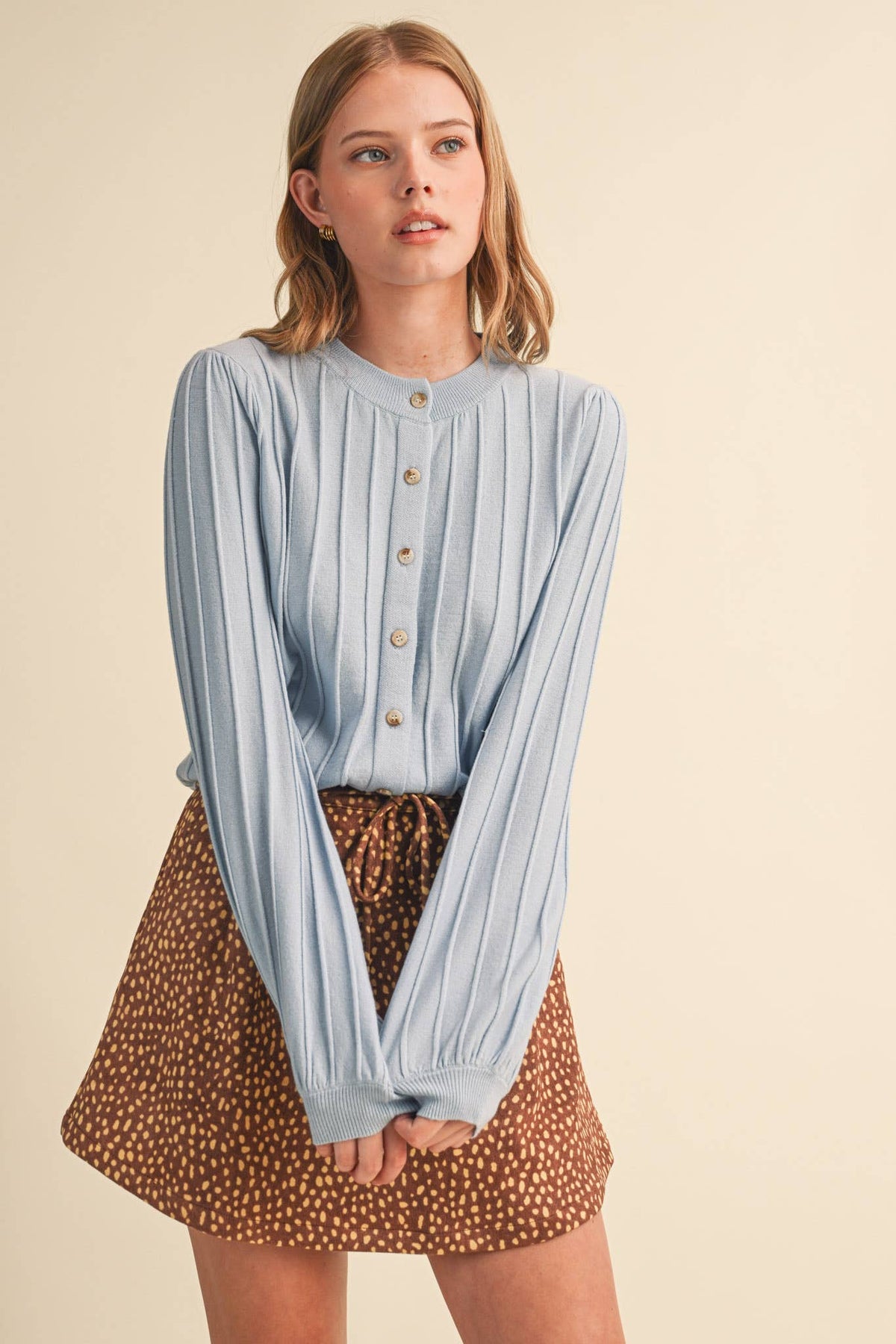 &Merci Ribbed Sweater Cardigan