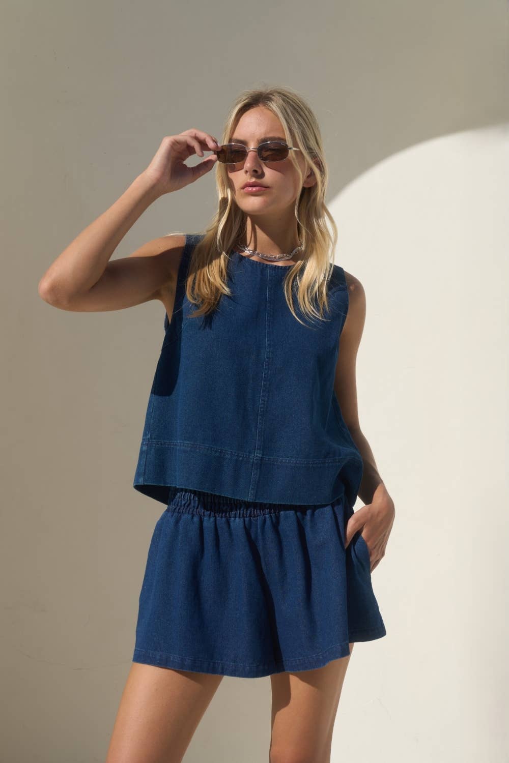 Dottie Sleeveless Denim Top