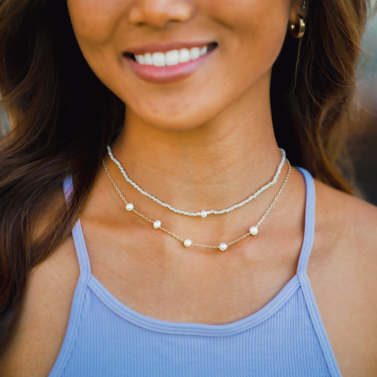 Lotus and Luna Self Love Pearl Necklace