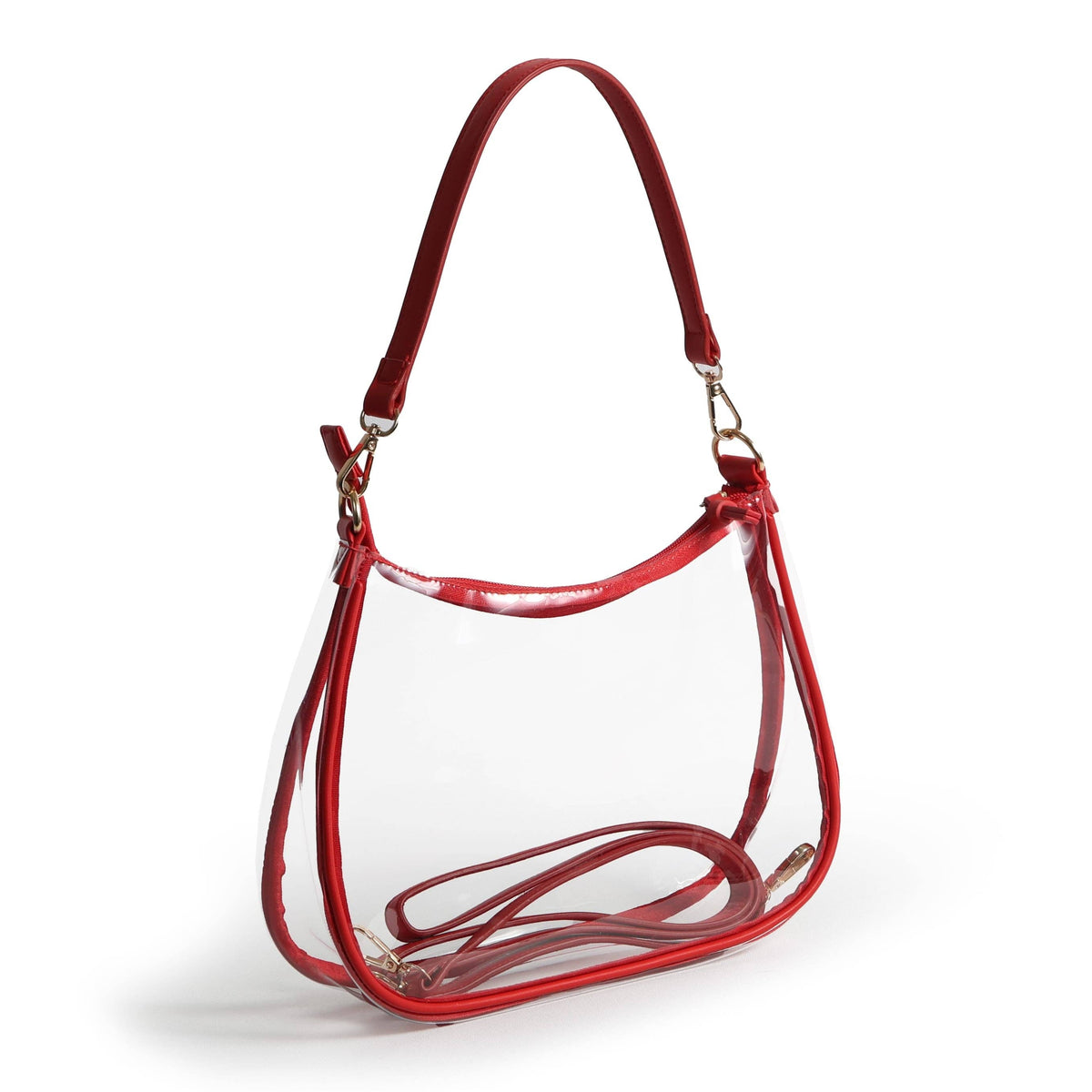 Alabama Crimson Tide Sara Clear Purse with Skinny Scarf – Large Stadium Bag