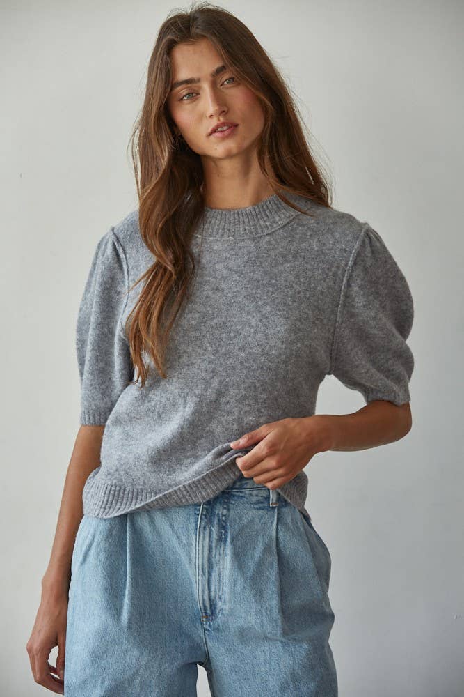 By Together | Knit Sweater Short Sleeve Pullover Top