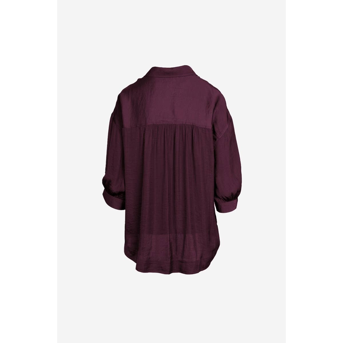 Naked Zebra Oversized 3/4 Sleeve Button Up Blouse