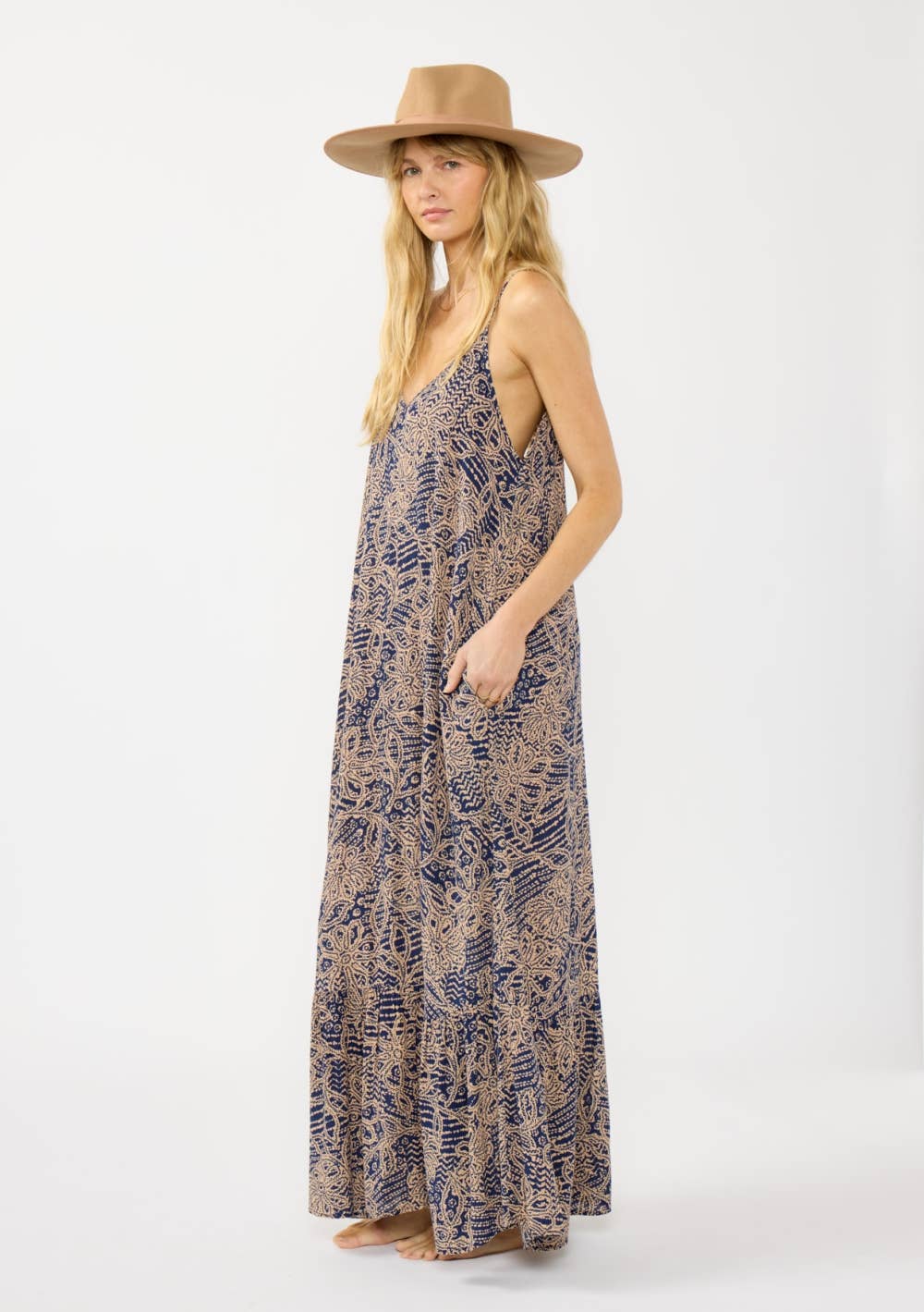 Lovestitch Spaghetti Strap Tiered Maxi Dress