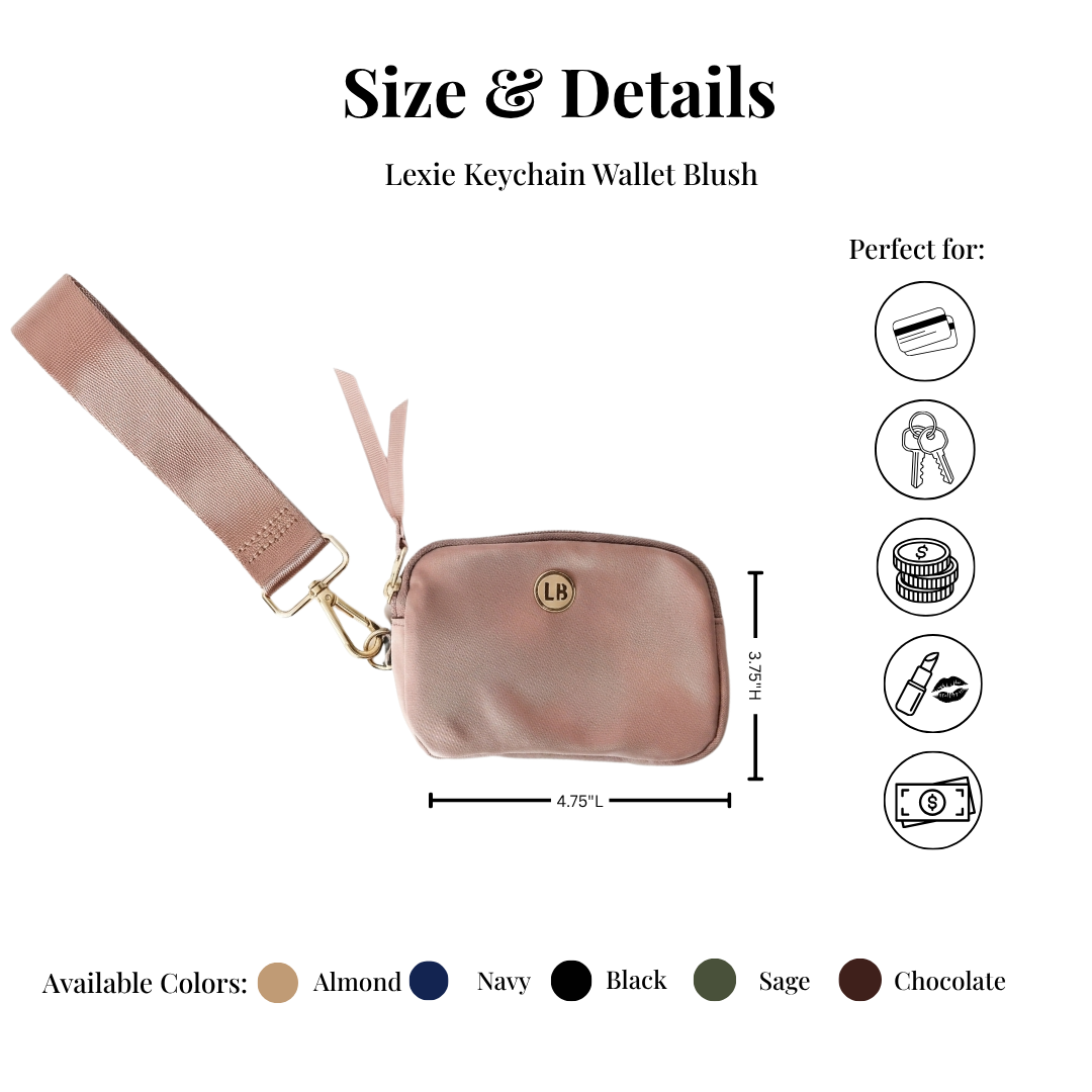 Lemonbella Nylon Keychain Pink Blush 