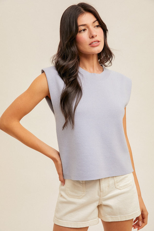 Hem & Thread Muscle Crew Neck - Powder Blue