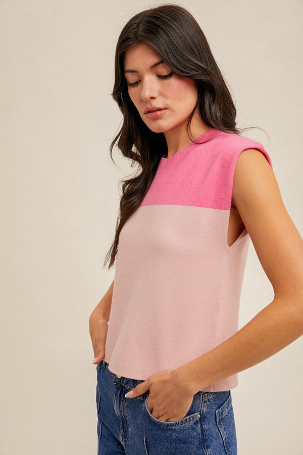 Hem & Thread Muscle Crew Neck - Pink