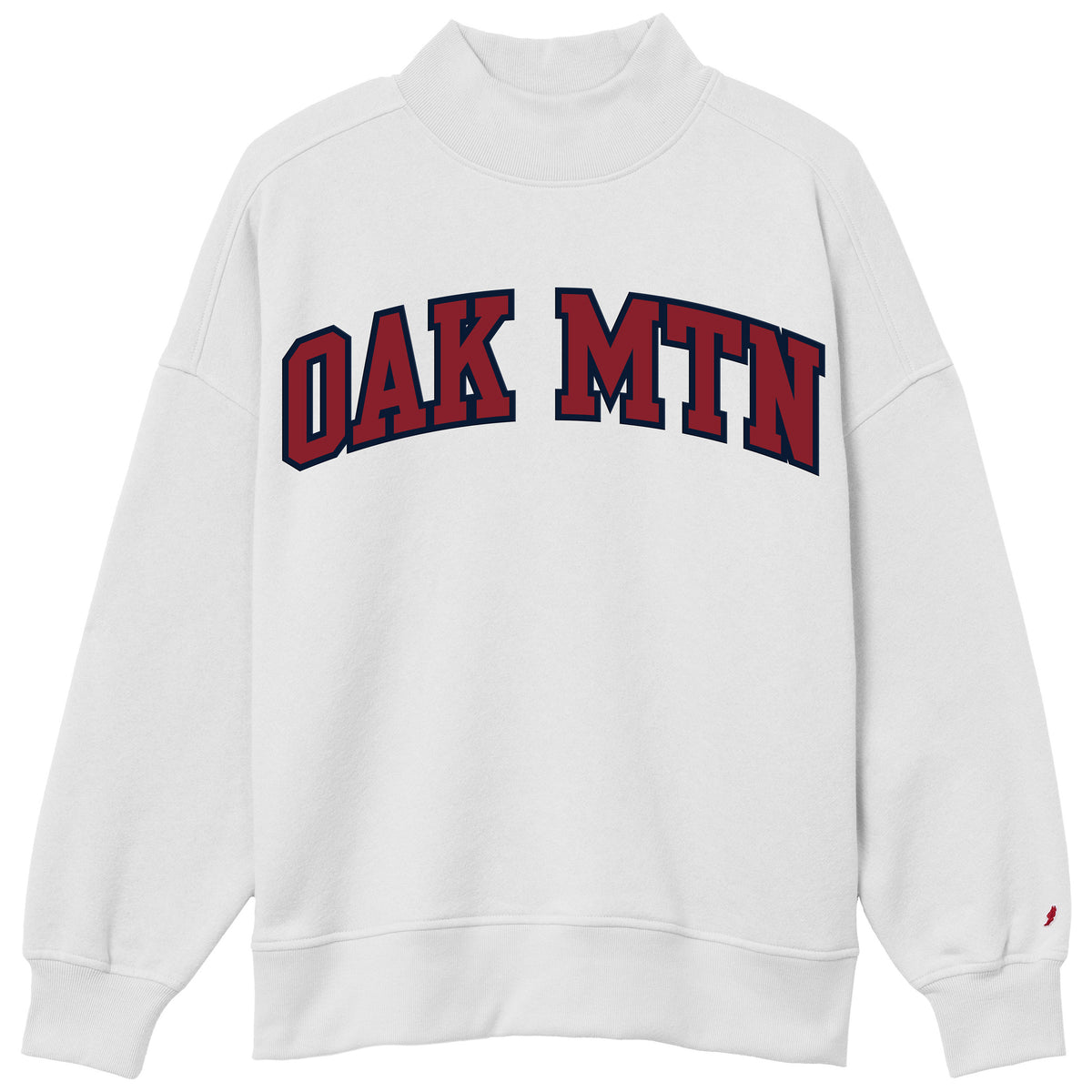 OM Mock Neck Pullover - White