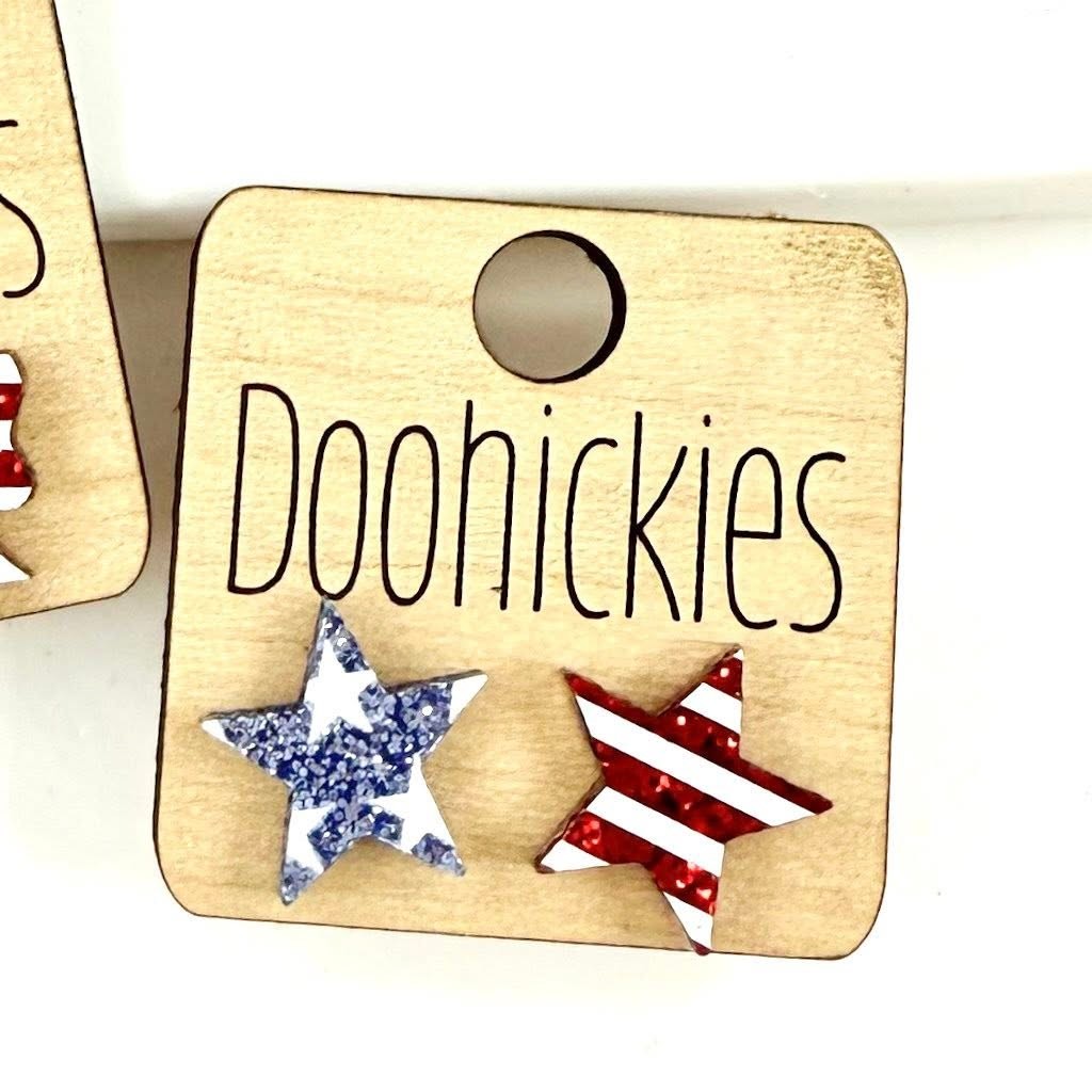 Doohickies Stars And Stripes Acryic Studs Collection