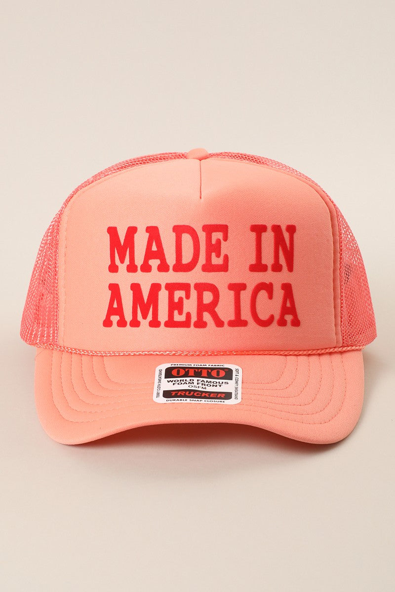 Made In America Foam Mesh Back Trucker Hat