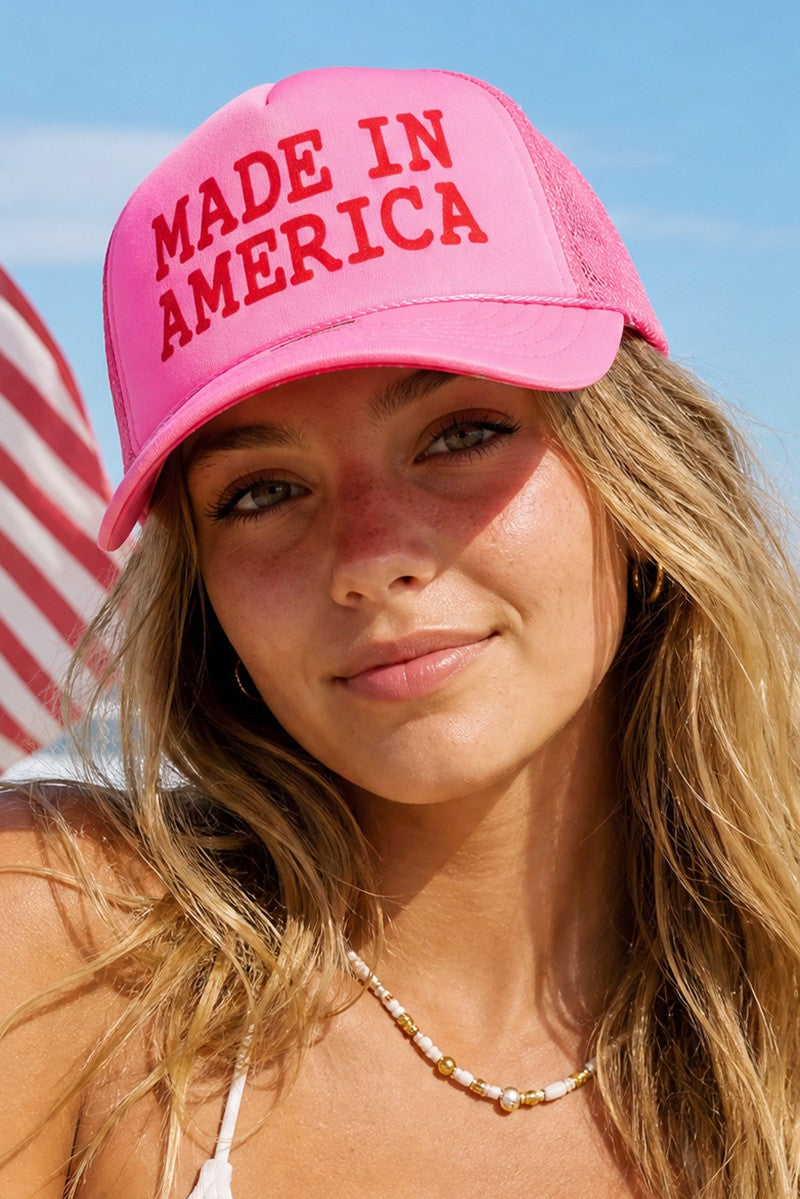 Made In America Foam Mesh Back Trucker Hat