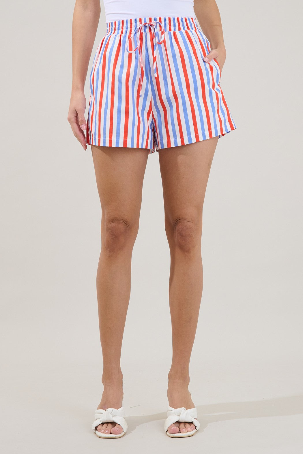 Sugarlips Taliya Drawstring Stripe Shorts