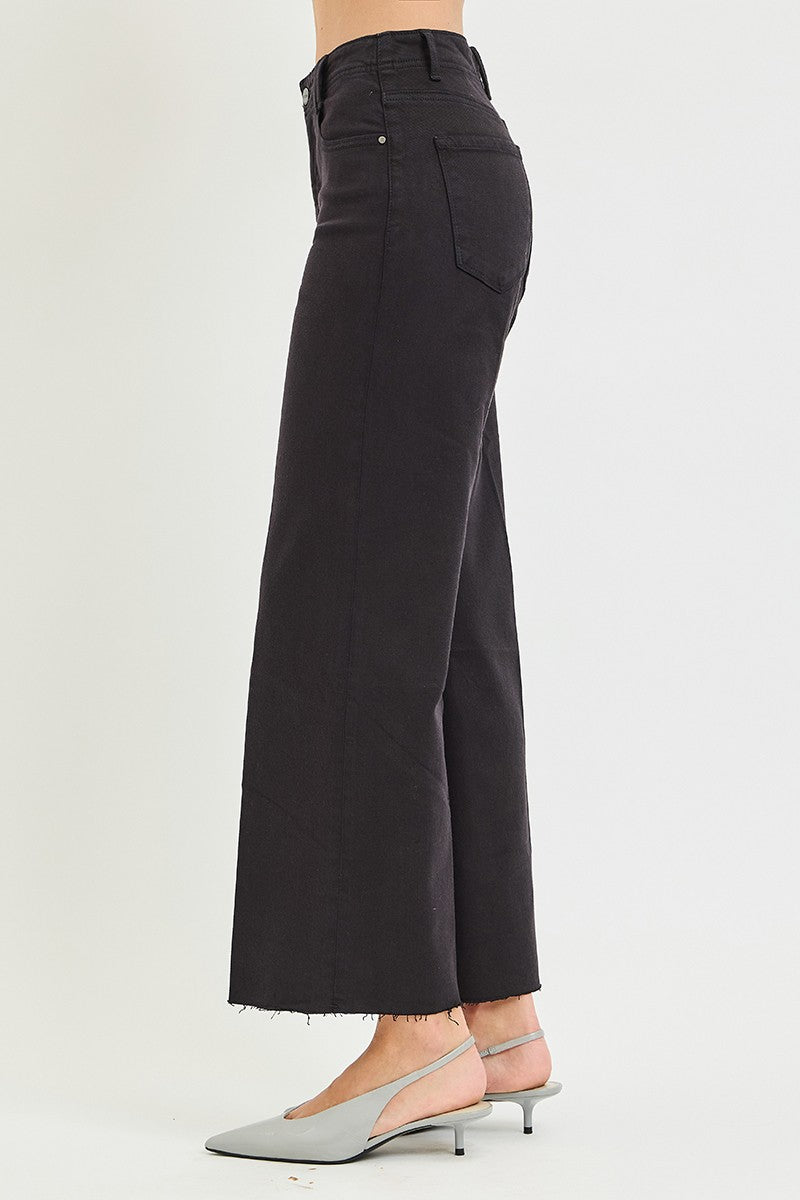 Risen Black High Rise Ankle Wide Pants