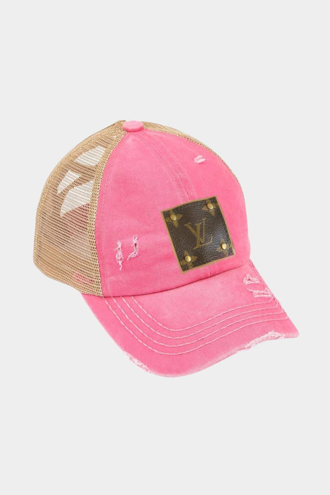 LV Up-Cycled Distressed Trucker Cap