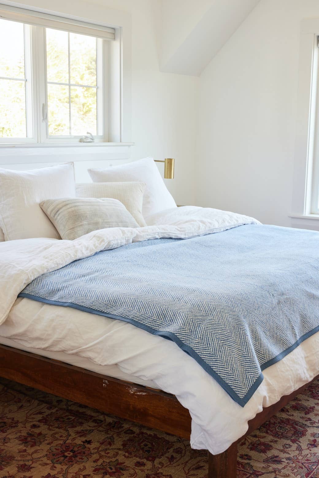 Chappy Wrap Harborview Herringbone Cornflower Blanket