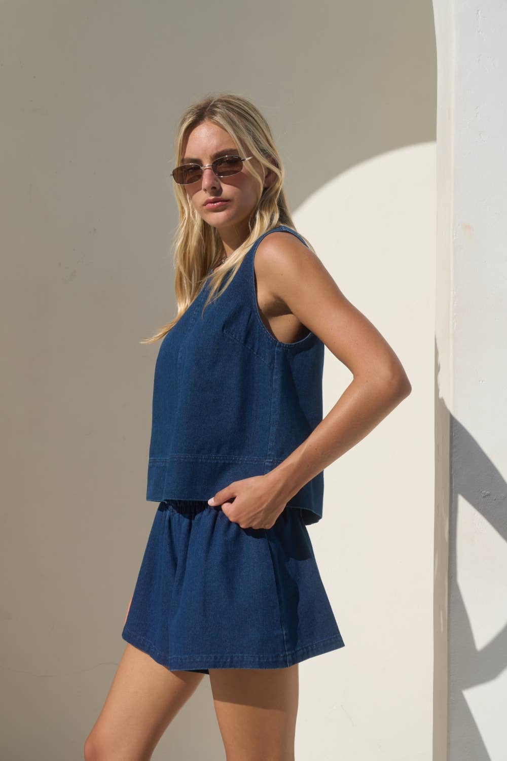 Dottie Sleeveless Denim Top