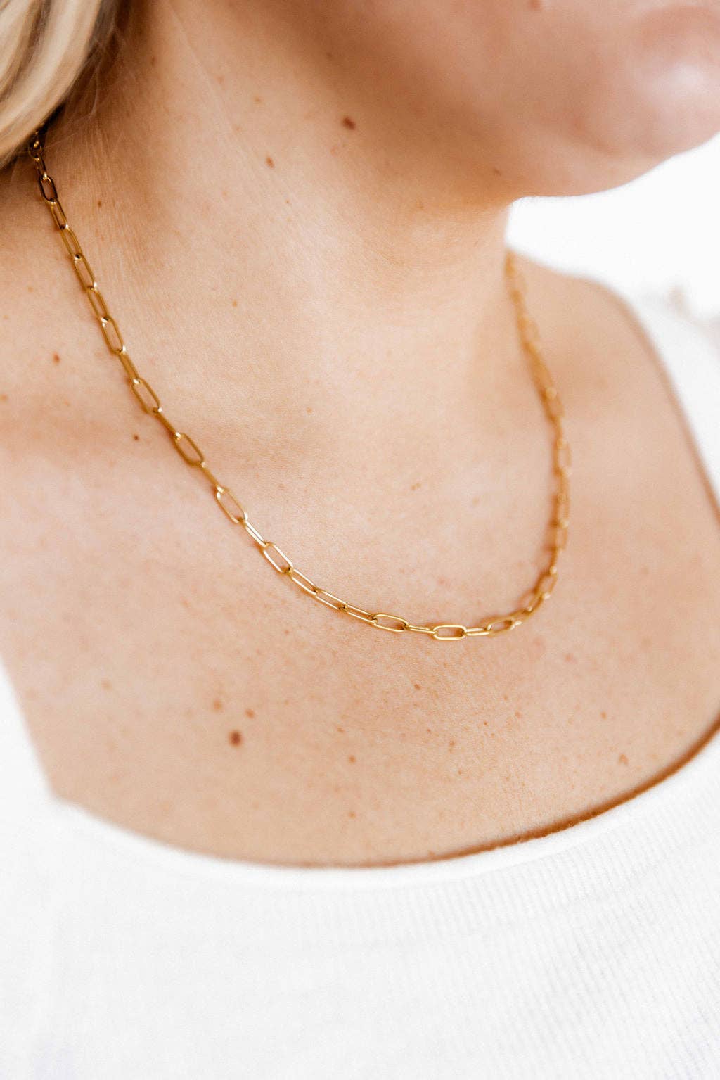 Necklace - Palmer Paperclip Gold