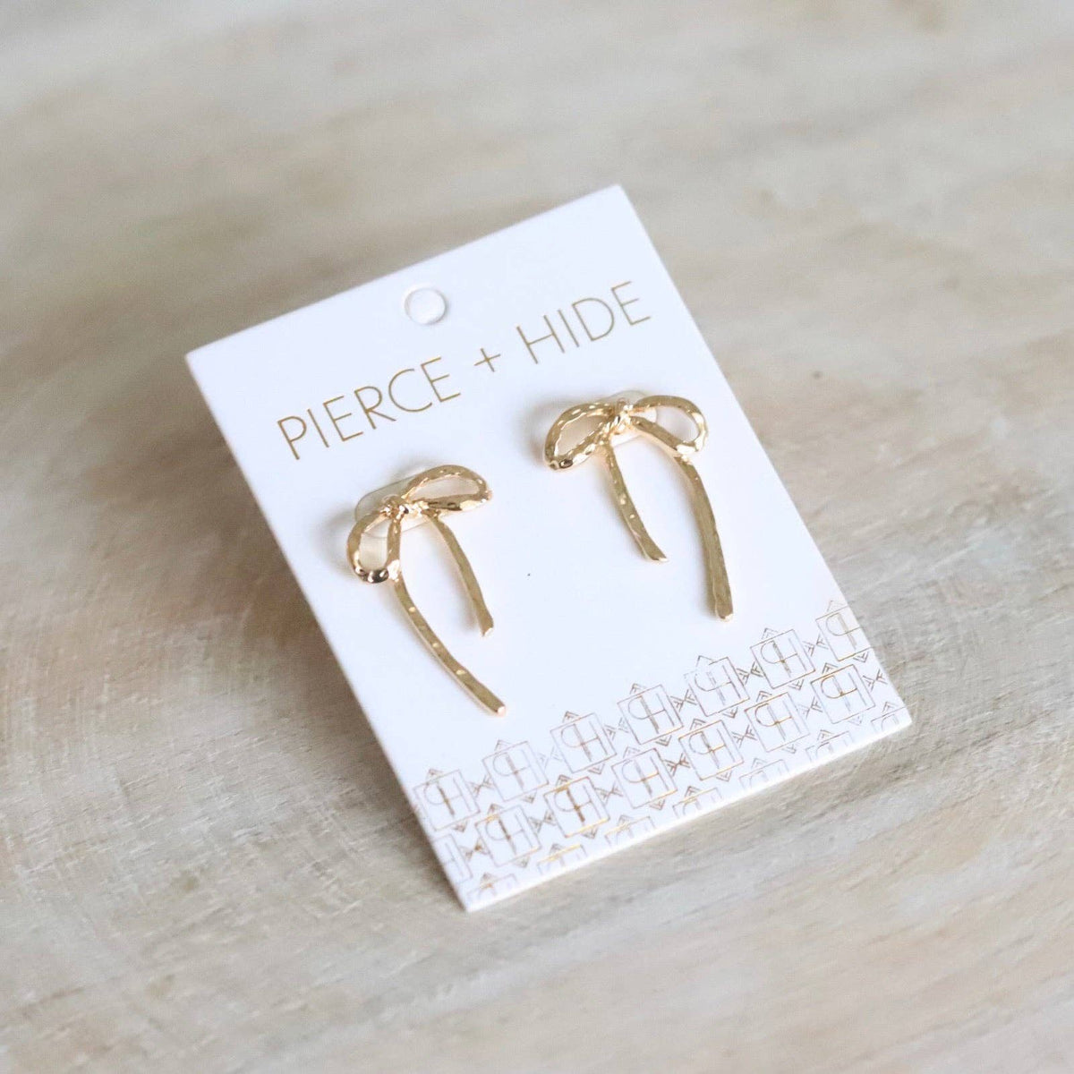 Textured Ribbon Drop Earrings | Bow Earrings