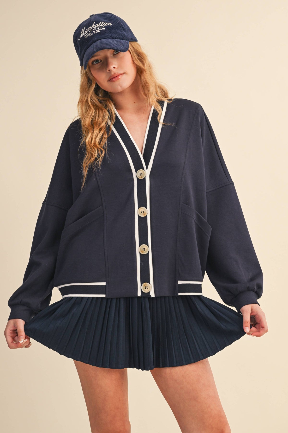 Klesis KNIT CARDIGAN AND SKIRT SET