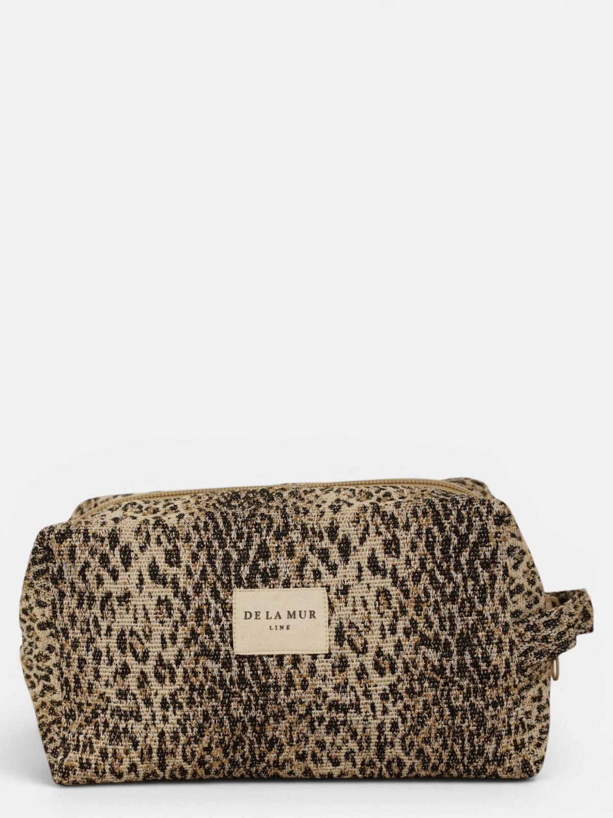 Leopard Jacquard Squared Makeup Bag