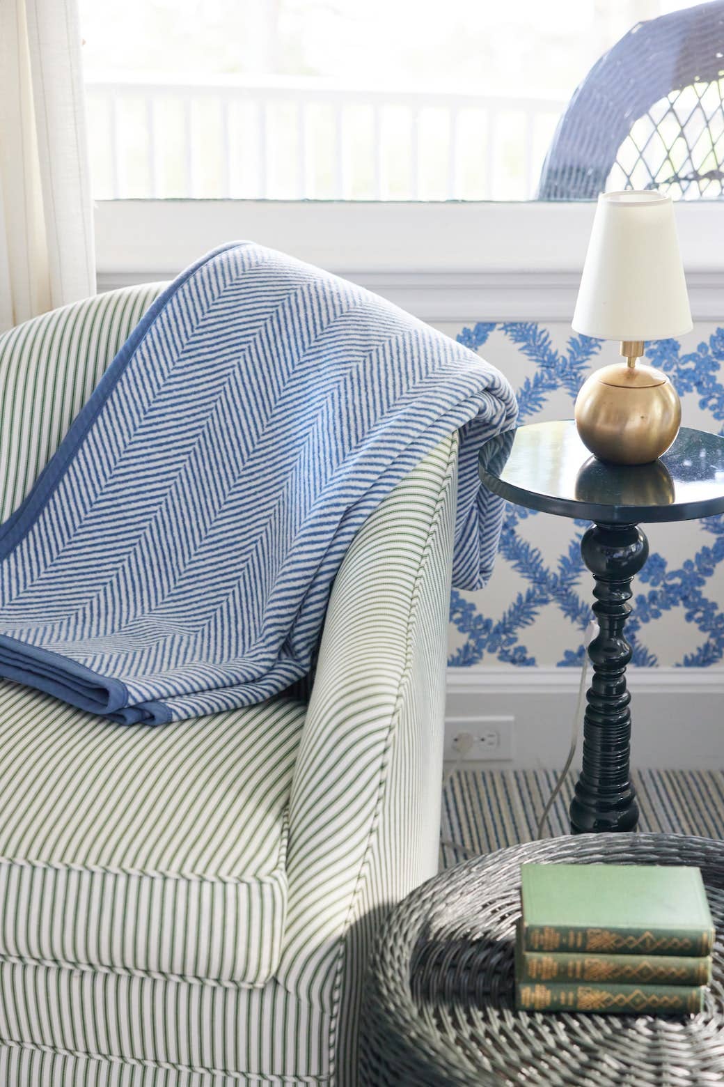 Chappy Wrap Harborview Herringbone Cornflower Blanket