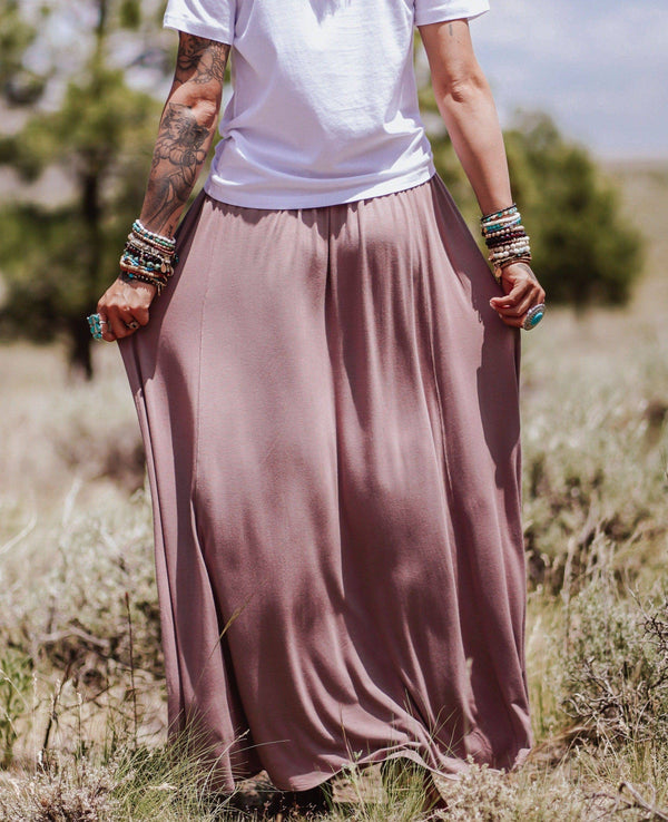 The Perfect Pocketed Maxi Skirt - Mocha