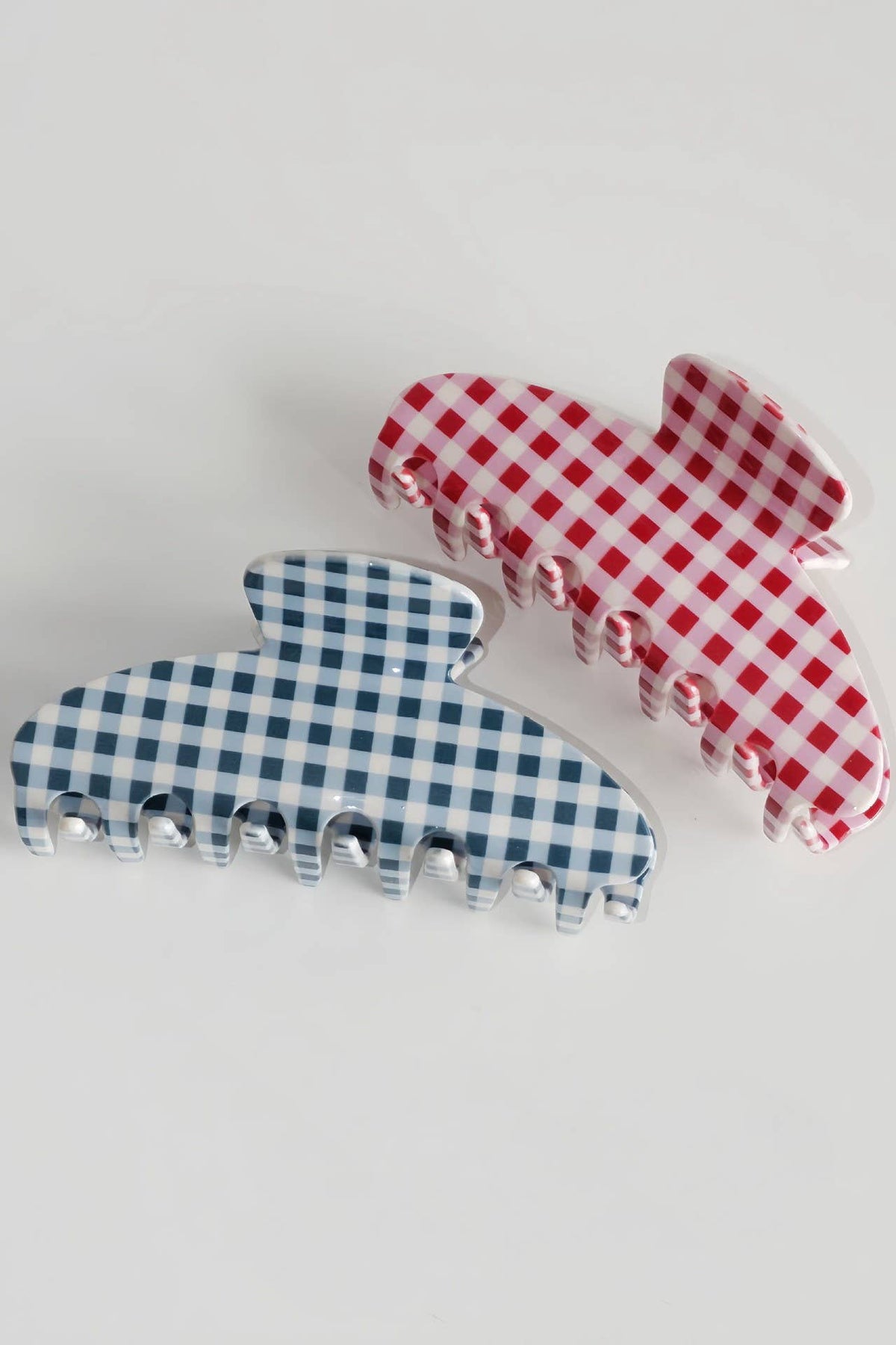 Jumbo Stripe Plaid Hair Claw Clip