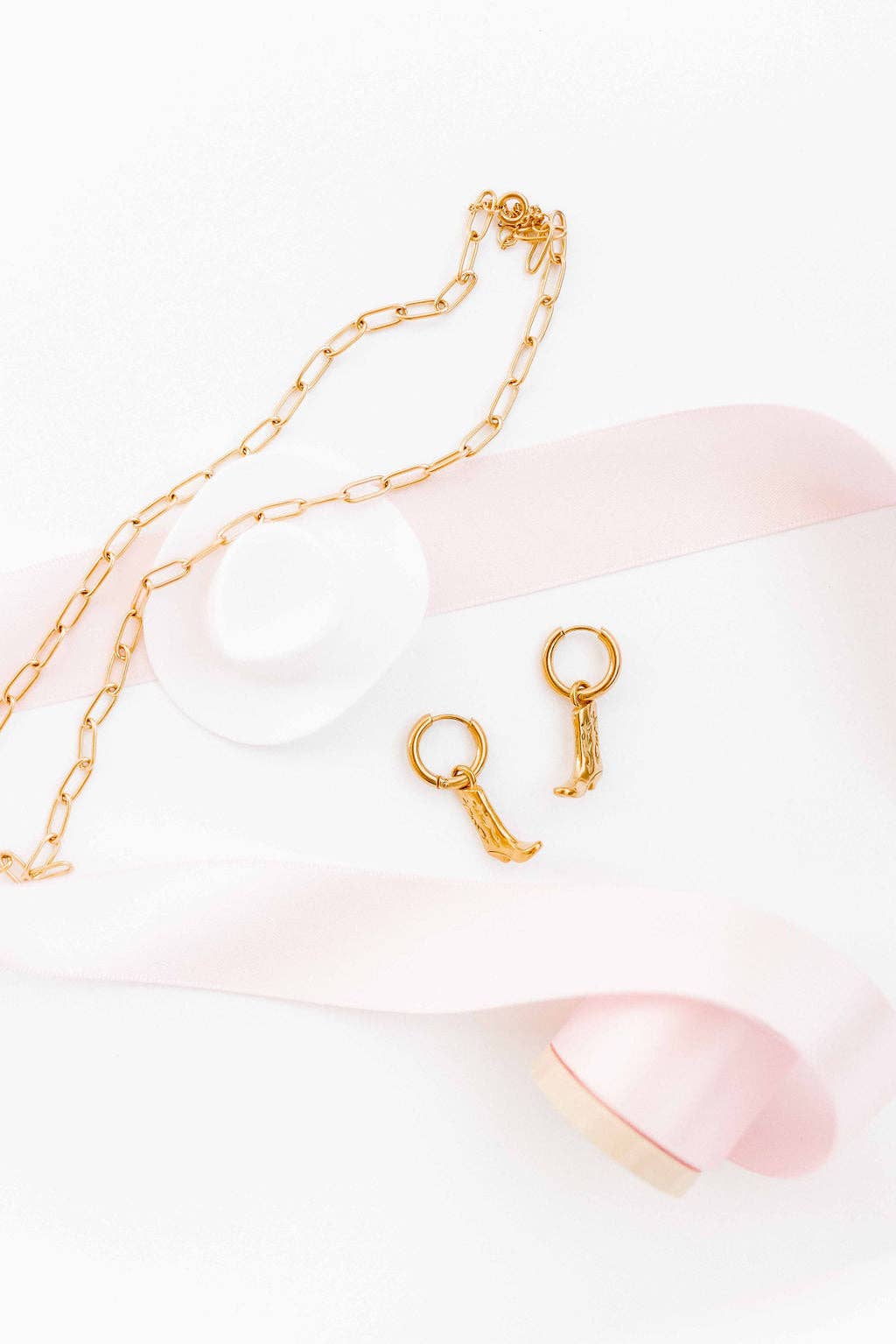 Necklace - Palmer Paperclip Gold