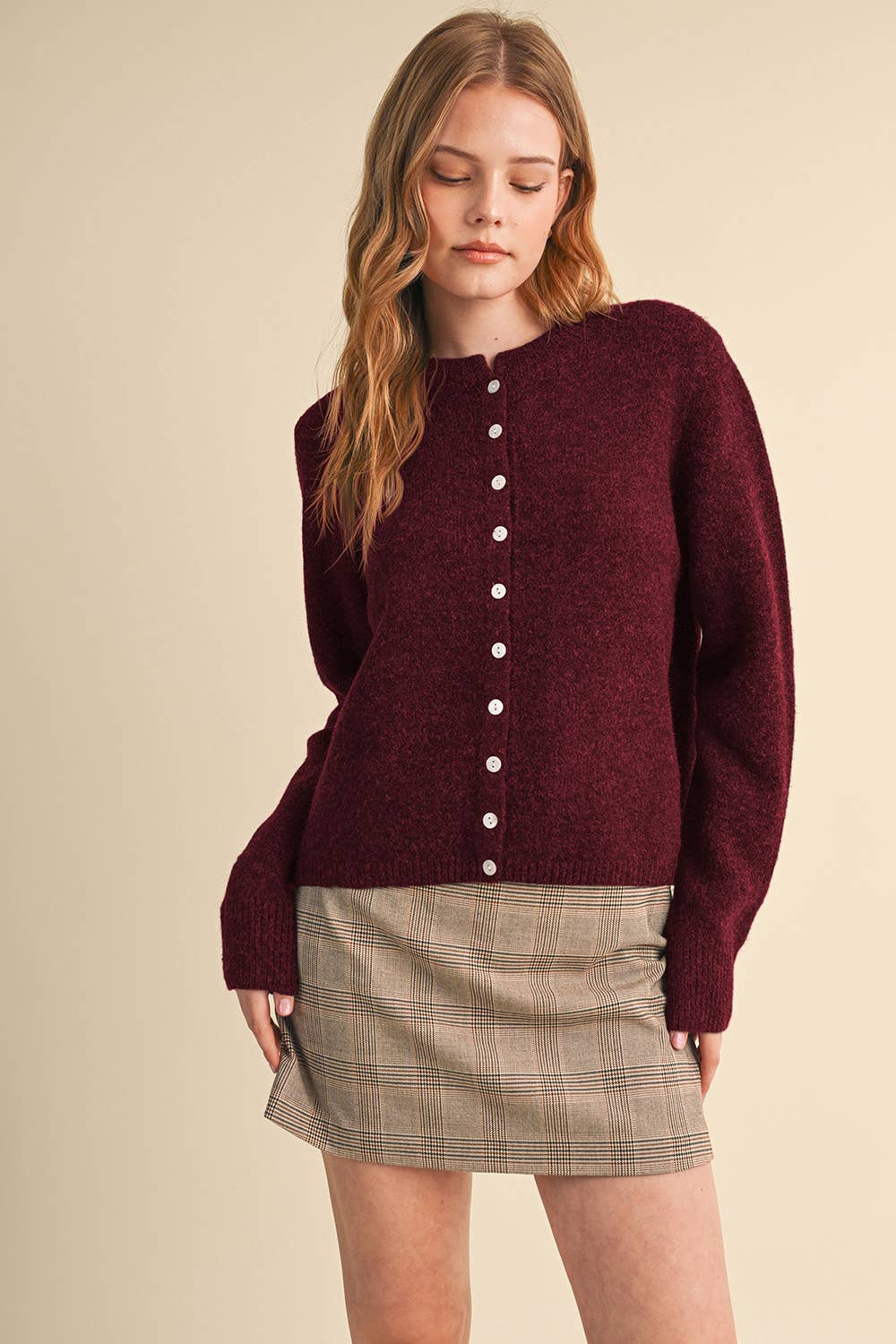 &Merci Marled Knit Sweater Cardigan