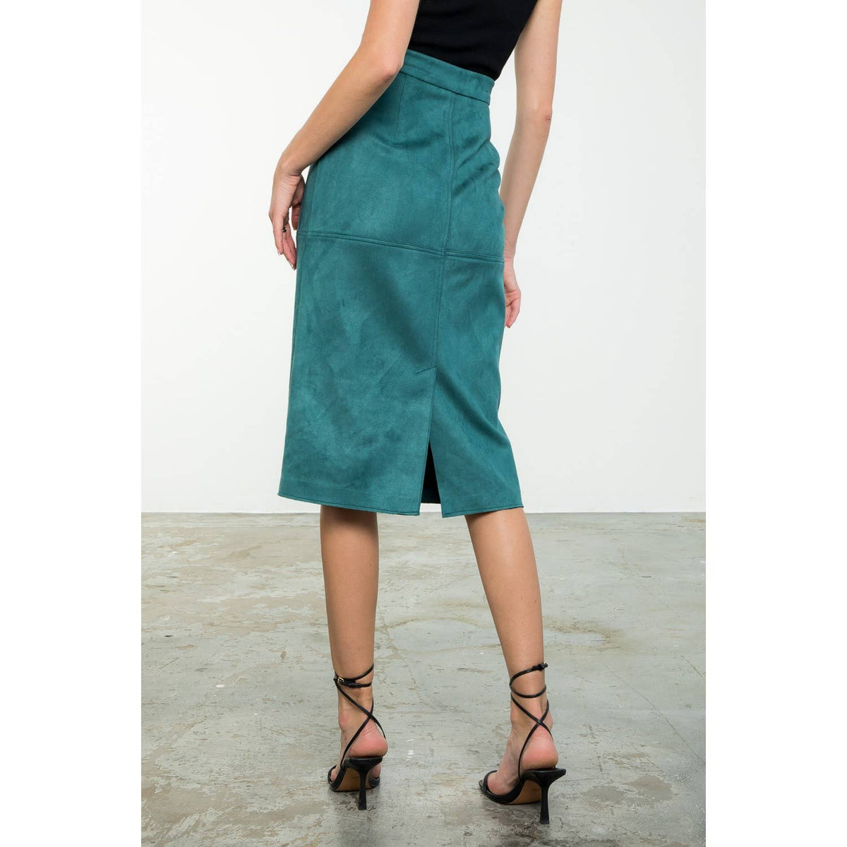 THML Midi Suede Skirt