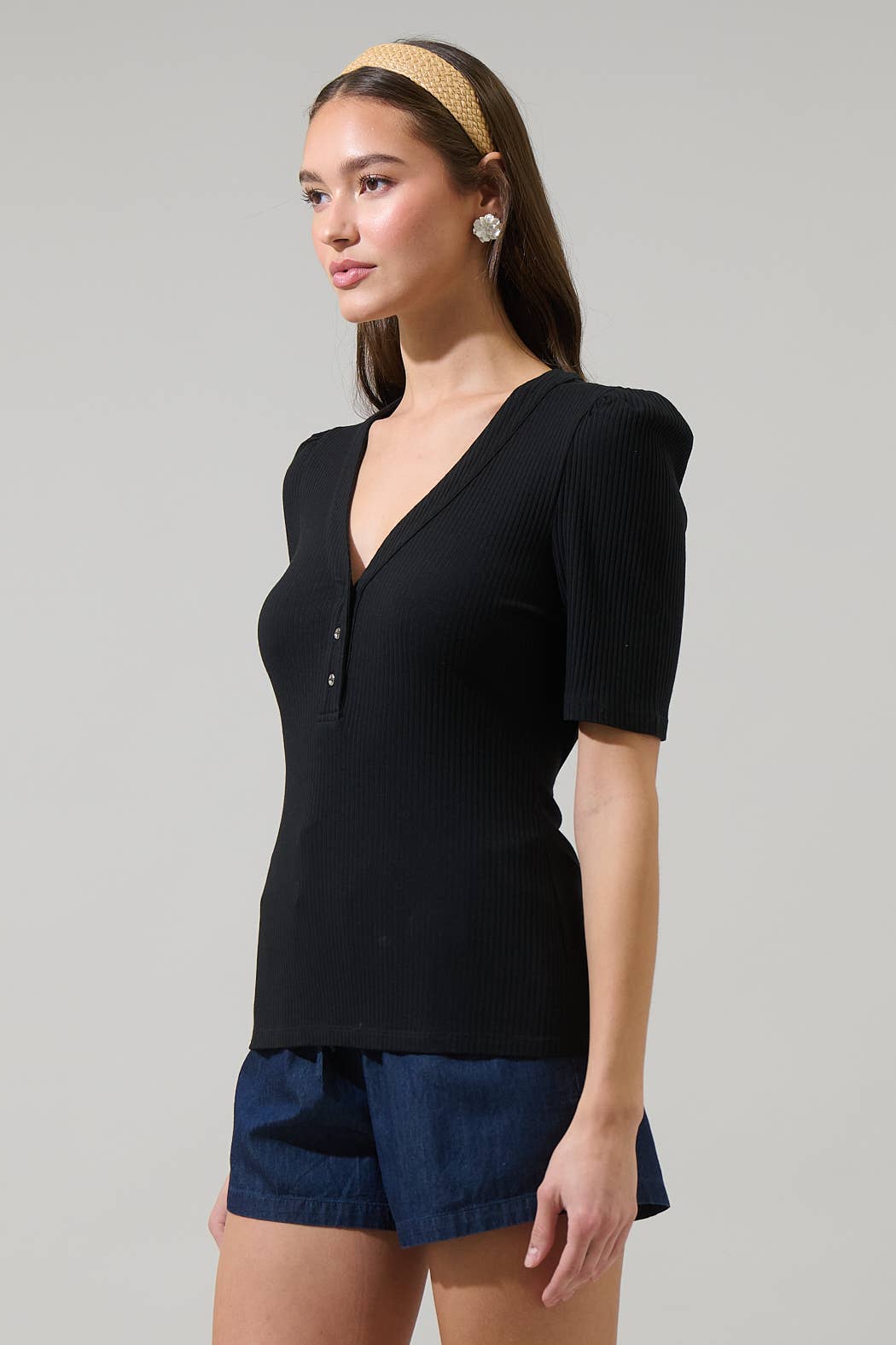 Sugarlips Emmeline Knit Top: Black