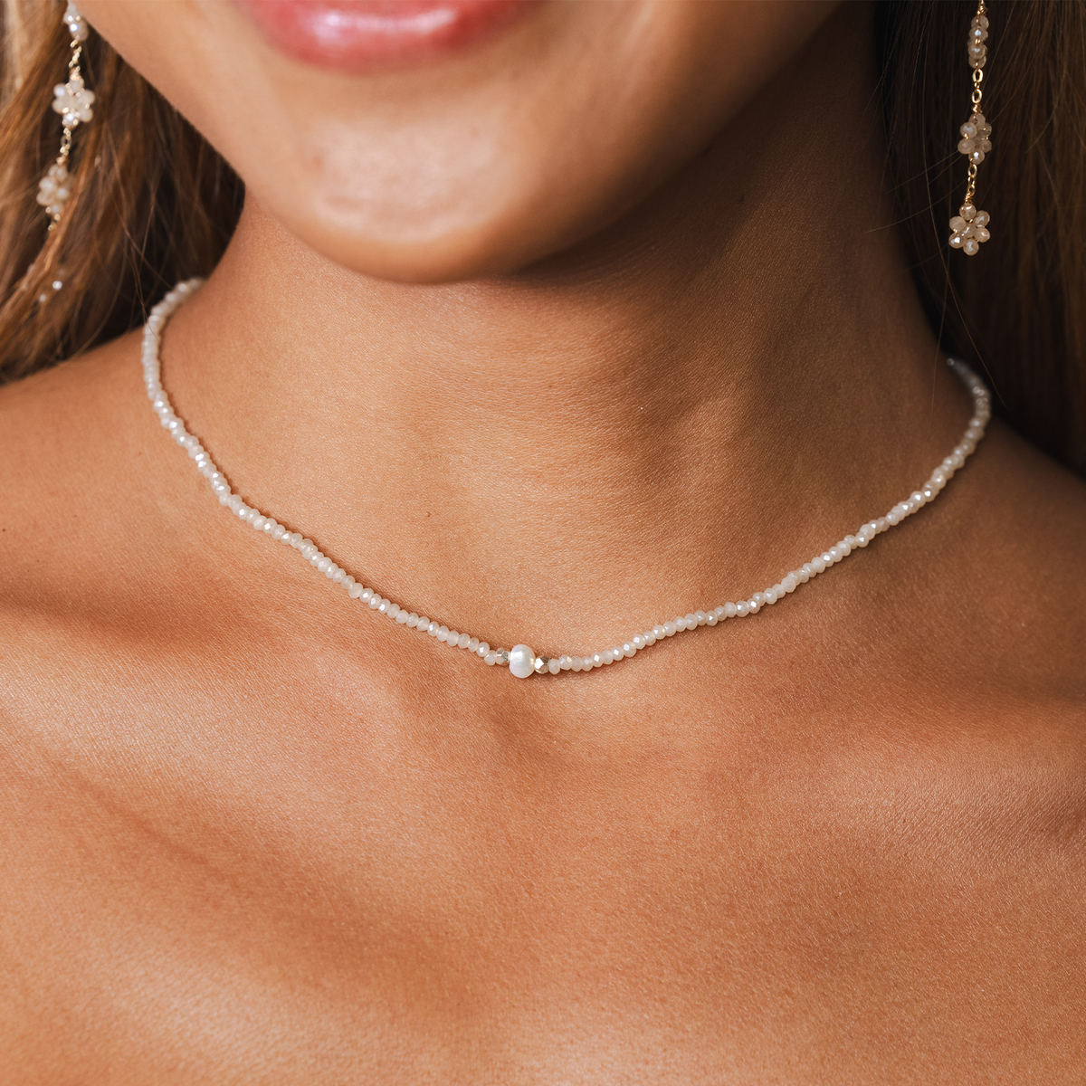 Lotus and Luna Self Love Pearl Necklace