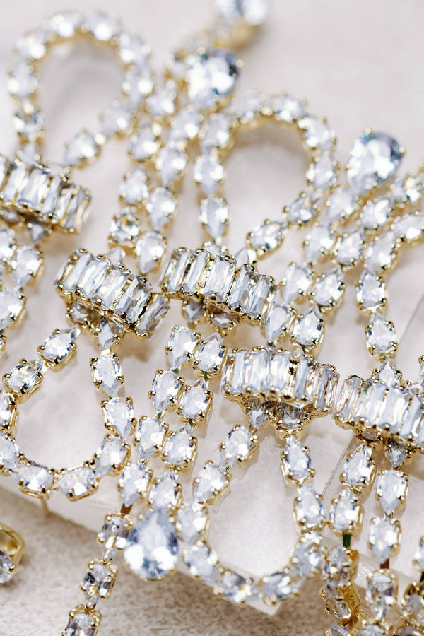 Thoroughbred Diamond Drop Holiday Statement Earrings