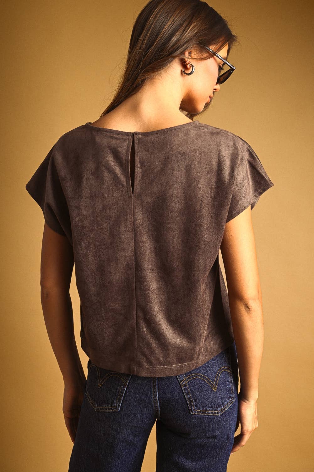 Miou Muse SUEDE CROP TOP