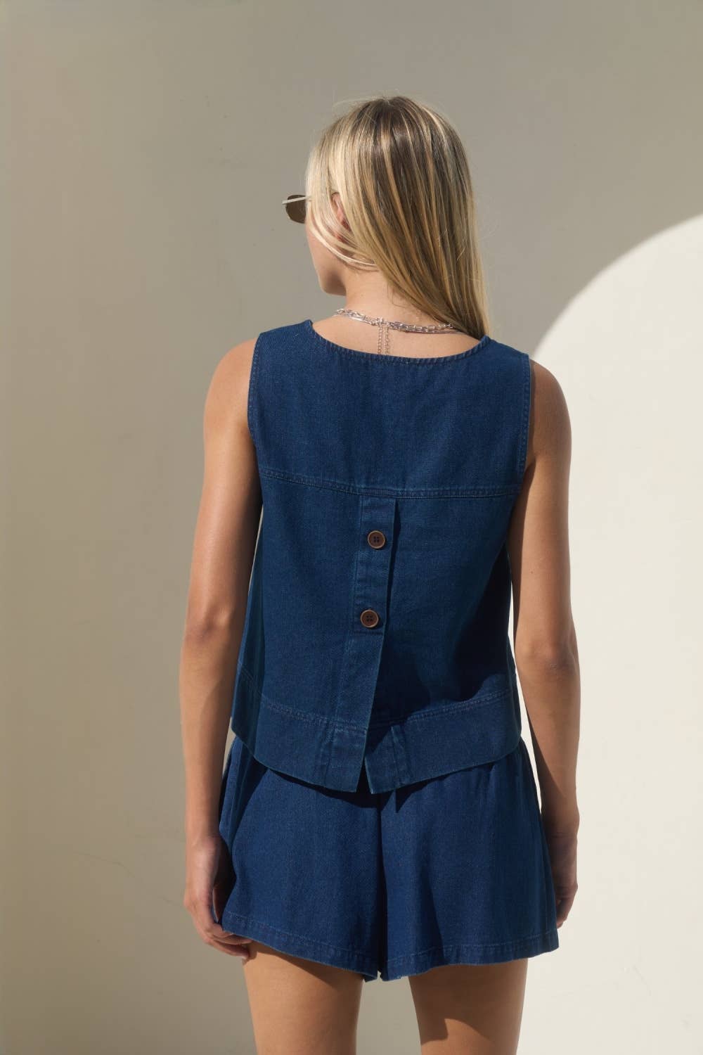 Dottie Sleeveless Denim Top
