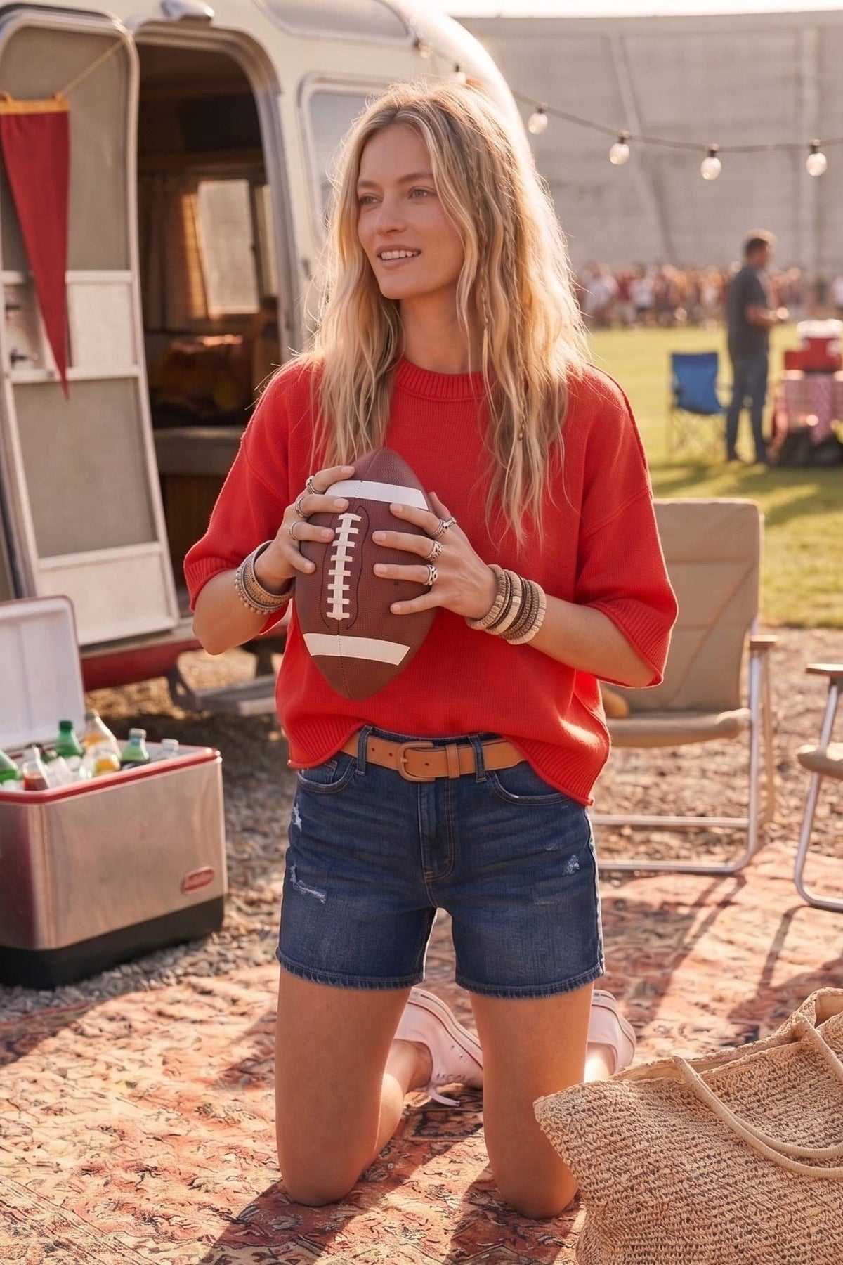 Sewn and Seen Lightweight Oversized Gameday Sweater