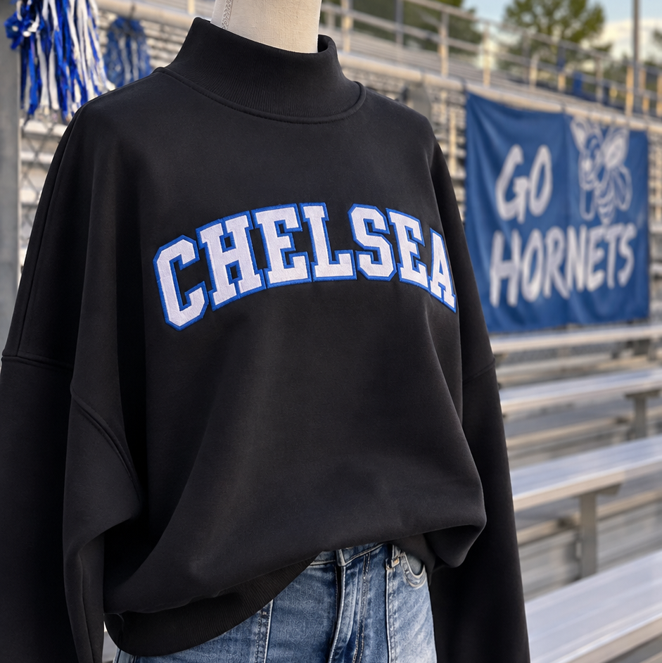 Chelsea Mock Neck - Black