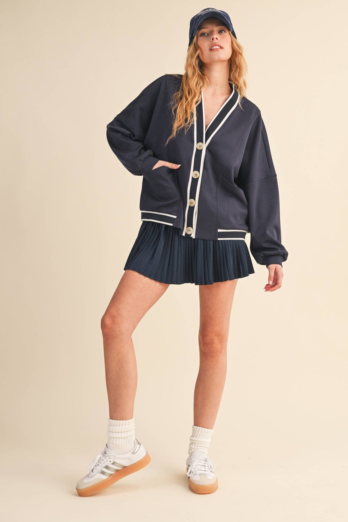 Klesis KNIT CARDIGAN AND SKIRT SET