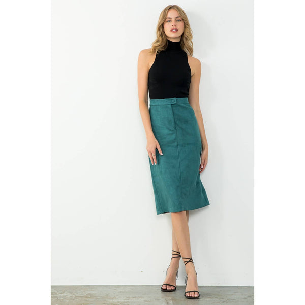 THML Midi Suede Skirt