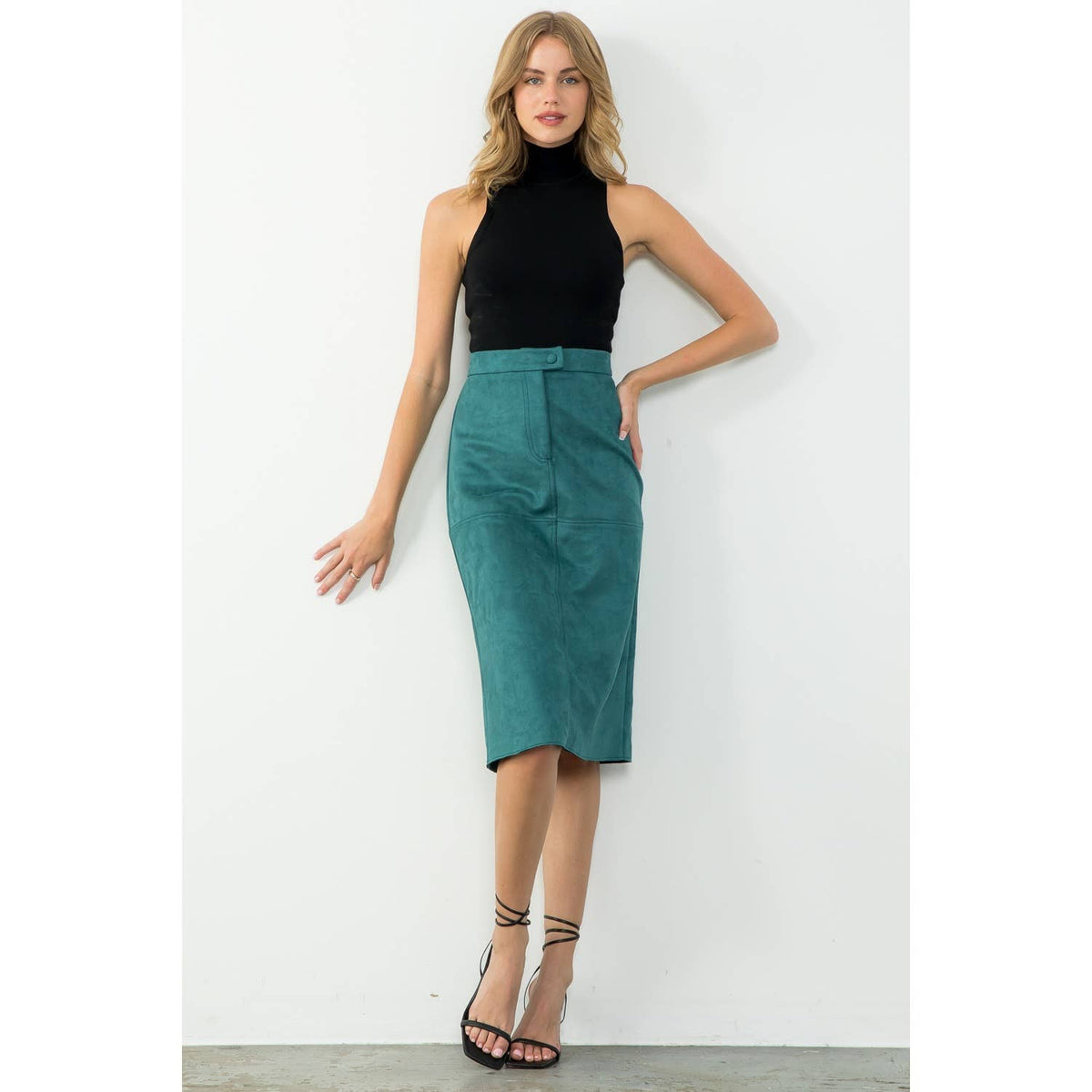 THML Midi Suede Skirt