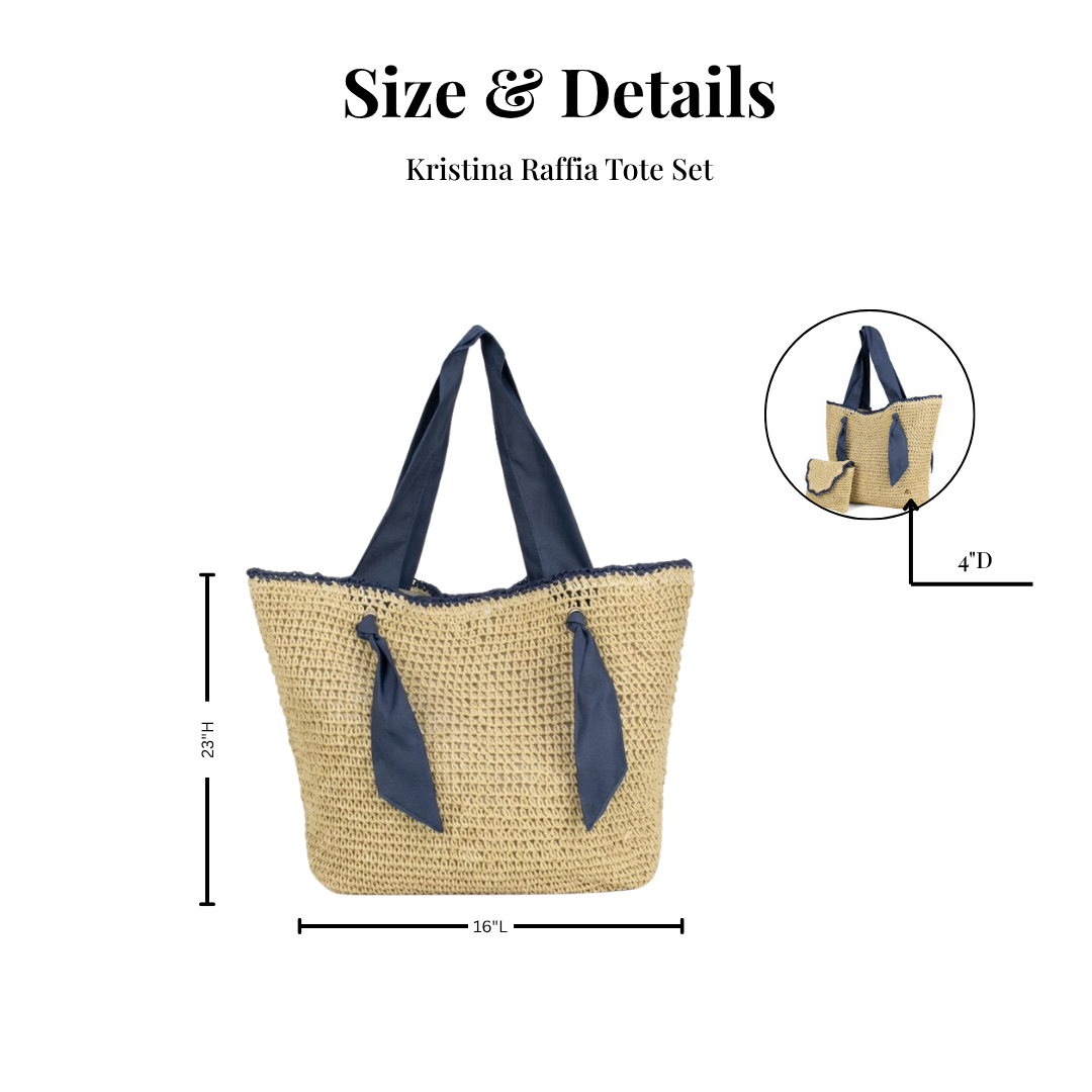 Lemonbella Raffia Kristina Tote Set