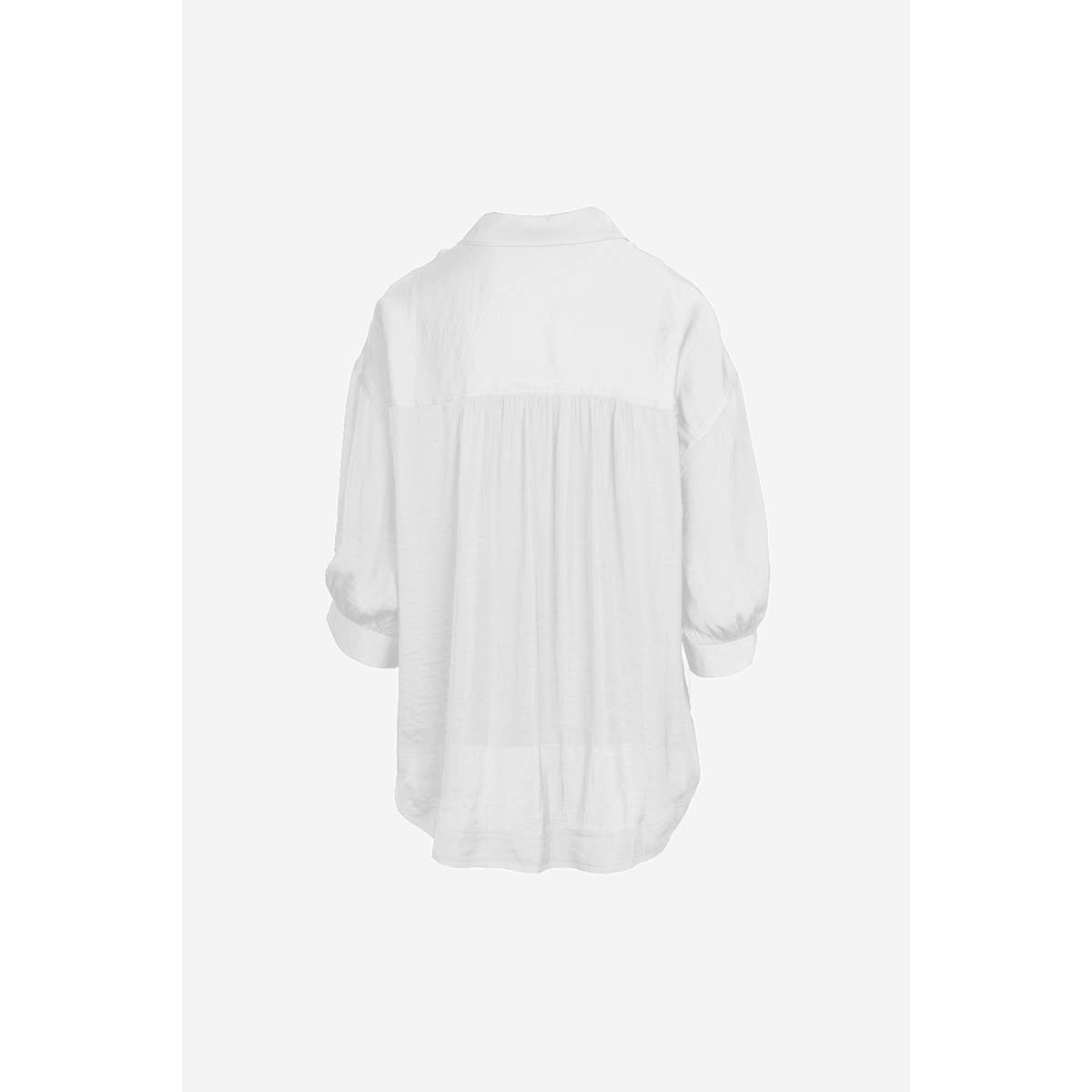 Naked Zebra Oversized 3/4 Sleeve Button Up Blouse