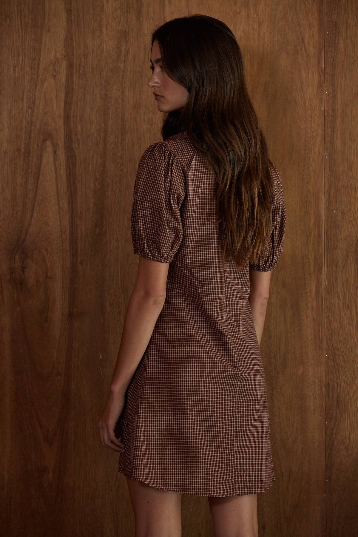 By Together Printed Collar V-Neck Dress