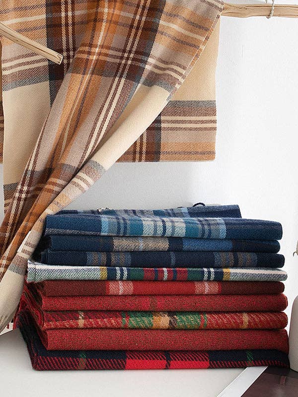 Keep Warm Plaid Tasseled Shawl&Scarf