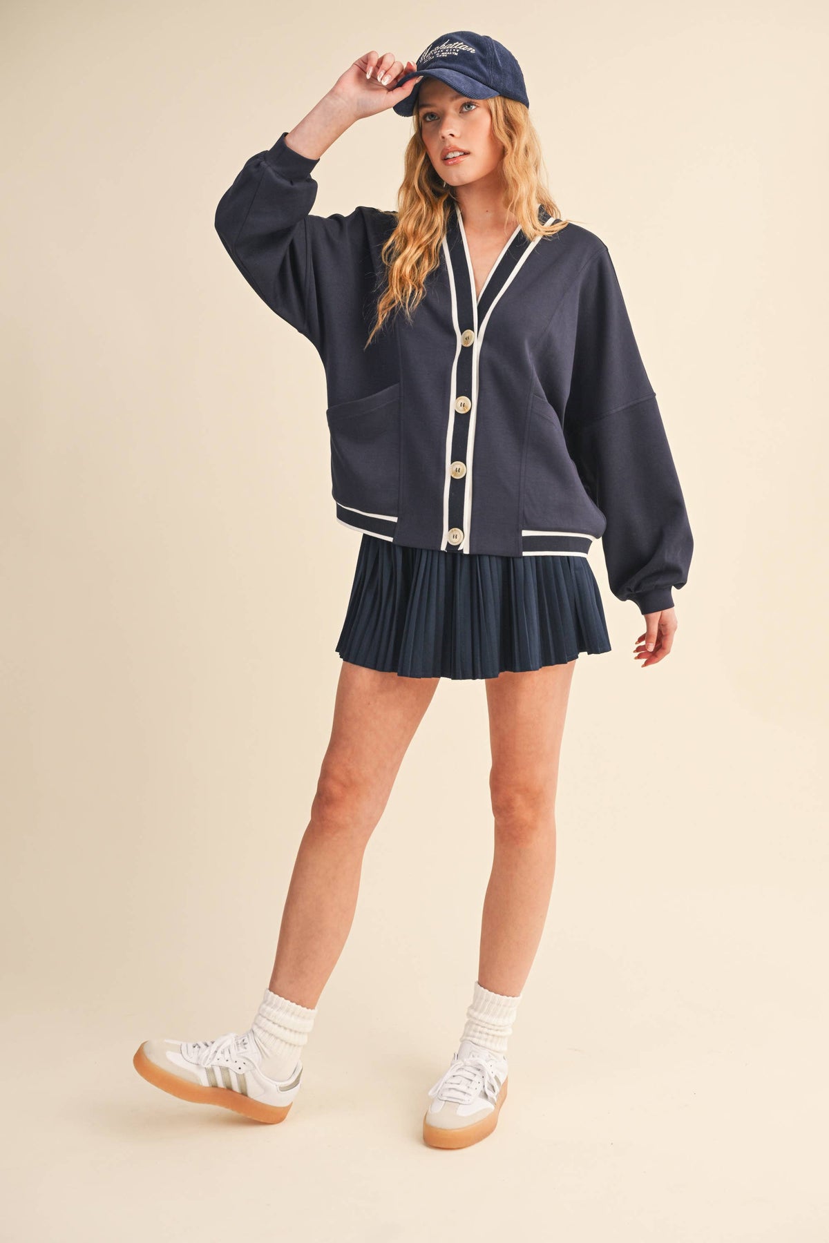 Klesis KNIT CARDIGAN AND SKIRT SET