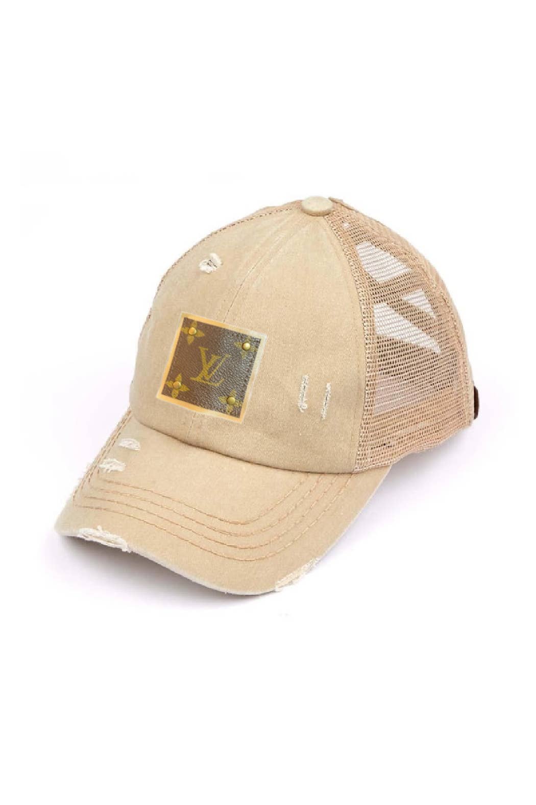 LV Up-Cycled Distressed Trucker Cap