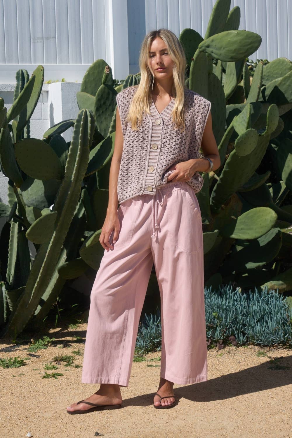 Dottie Drawstring Wide Leg Casual Pants
